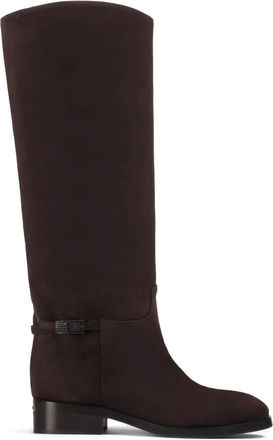 Le Silla Charlotte suède laarzen met gespdetail - Bruin