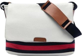 Gucci Pre-owned Cross Body Bags, female, White, Size: ONE SIZE Pre-owned Leather Crossbody Bag