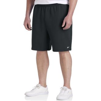 Reebok Big & Tall Performance Fleece Shorts in Black at Nordstrom, Size 5X Big