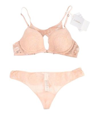 La Perla Blush Pink Lace Bra & Knickers Lingerie Set 34B Size S