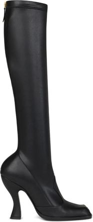 Etro 105mm high sculpted-heel studded boots - women - Calf Leather/Calf Leather/Brass/Polyurethane/Polyester - 36 - Black