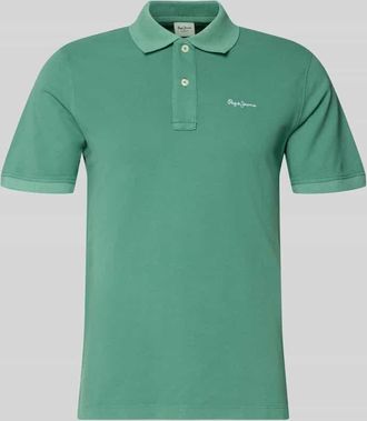 Pepe Jeans London Regular Fit Poloshirt aus reiner Baumwolle Modell OSCAR in Dunkelgruen, Gr&ouml;&szlig;e XXL