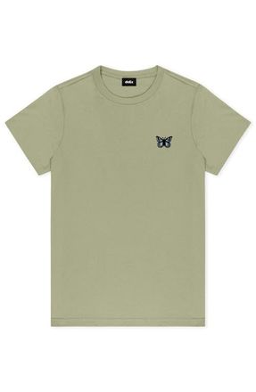 Dalix Butterfly Short Sleeve Classic Cotton Tee in Pistachio at Nordstrom, Size X-Large