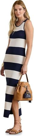 Lauren Ralph Lauren Striped Cotton-Blend Midi Tank Top Dress Womens Dress Refined Navy/White : XS, Cotton/Nylon/Viscose