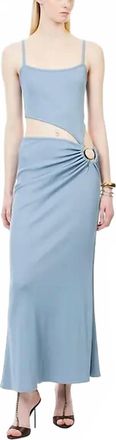 CHRISTOPHER ESBER Separation Tank Cut-Out Midi Dress In Medium Blue