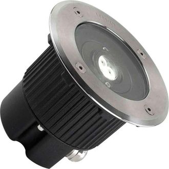 Leds - C4 Ledkia - Leds-c4 Gea - L&aacute;mpara Empotrable De Suelo Led Para Exteriores Acero Inoxidable Pulido 12,5 Cm 549lm 4000k Ip67