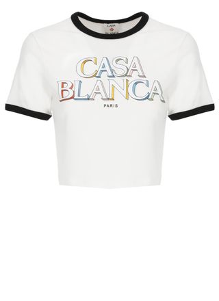 Casablanca White Pima 3D Logo T-Shirt