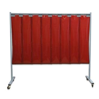Kemper Biombo De 1 Pieza Con L&aacute;minas, Garantiza La Mejor Protecci&oacute;n Contra Radiaciones, Proyecciones De Soldadura Y Salpicaduras Kemper Rojo 2 Mm
