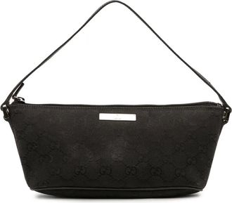 Gucci Borsa a spalla Boat in tela GG 2000-2015 - Nero