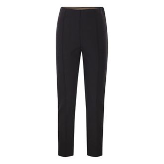 Max Mara Dames, Broeken, Zwart, Maat: XS Leer