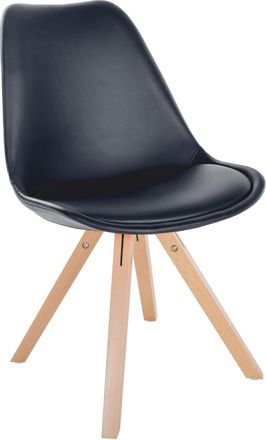Clp Silla De Comedor Sofia En Polipiel Negro Natural (cuadrado)