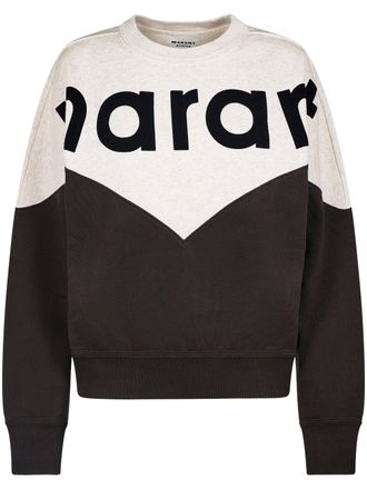Isabel Marant Two-Tone Knit Sweater with V-Shaped Design