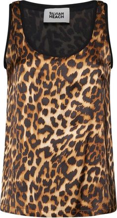 Silvian Heach Sleeveless T-shirt met Animalier Print - Dames - Tops zonder mouwen - Veelkleurig - S - Tops