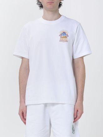 Casablanca Organic Cotton Crew Neck T-Shirt with Logo Print
