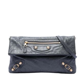 Balenciaga Pre-owned Clutches, female, Gray, Size: ONE SIZE Pre-owned Envelope Crossbody Bag
