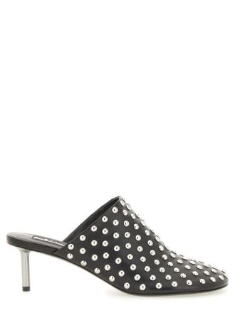 Jil Sander Nappa Leather Mules With Metallic Studs