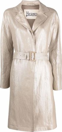 Herno Trenchcoat - Dames - Jas met riem - Beige - 2XL - Jassen