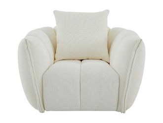 VENTE-UNIQUE.COM Sill&oacute;n cl&aacute;sico poli&eacute;ster beige