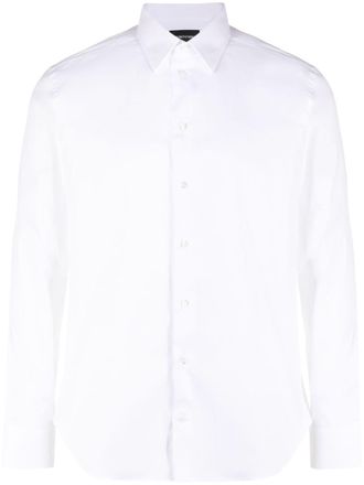 Emporio Armani classic-collar twill-weave shirt - White