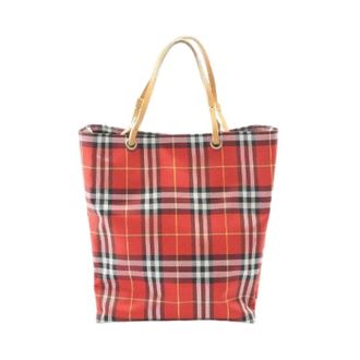 Burberry Pre-owned Tote Bags, female, Multicolor, Size: ONE SIZE Pre-owned Nova Check Canvas Leather Handbag