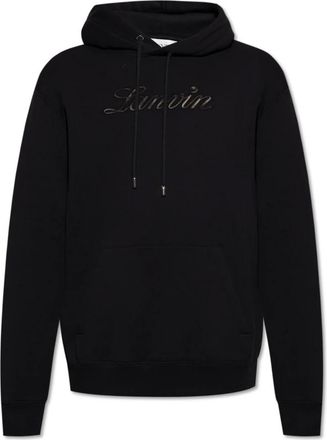 Lanvin Hoodies & sweatvesten, Heren, Zwart, M, Katoen, Hoodie