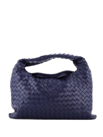 Bottega Veneta Hop Intrecciato Leather Small hobo bag - Blu