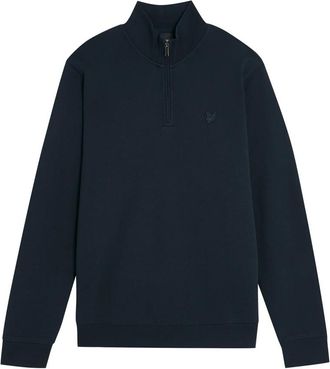 Lyle & Scott Superfine 1/4 Zip Sweatshirt - Heren - Vesten met rits - Blauw - XS - Katoen - Hoodies & sweatvesten