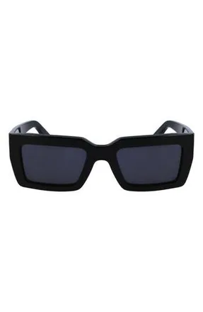 Ferragamo 54mm Classic Rectangular Sunglasses in Black at Nordstrom Rack