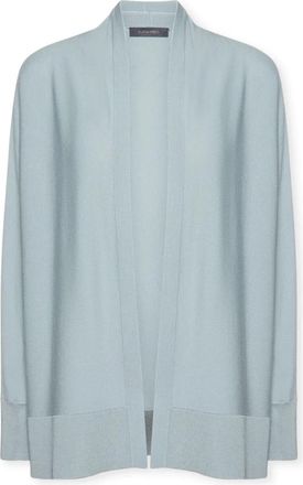 Elena Miro Open cardigan van viscosemix - Dames - Vesten - Blauw - 2XL - Polyester - Truien & Vesten