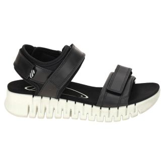 Ecco Ecco Gruuv Sol Leather Textile Womens Slingbacks Sandals - Black - Size:UK 5-5.5