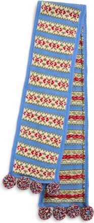 Bode Wedgewood Pompom Virgin Wool Scarf in Multi at Nordstrom