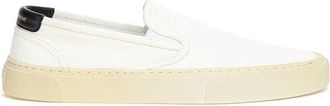 Saint Laurent Venice Slip-On - Dames - Loafers - Wit - 35 1/2 EU - Katoen - Schoenen