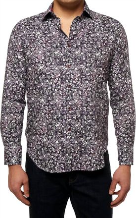 Robert Graham Dysnomia Long-Sleeve Woven Shirt In Magenta