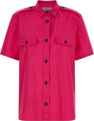 Prada Fuchsia Cotton Womens Blouse