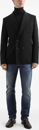 Dolce & Gabbana Mens Blazer Giacca - Black Wool - Size EU 50 (Mens)