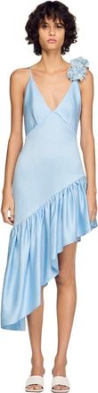 Sandro Short ruffled dress in Blue Sky at Nordstrom, Size 40 Eu