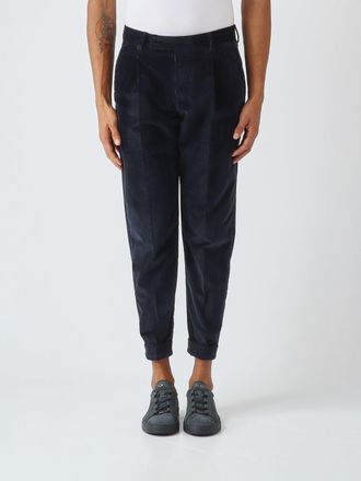 Pantaloni Torino Slim Fit Corduroy Trousers with Off-Center Closure