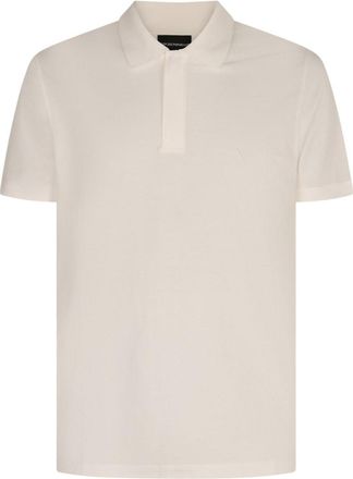Emporio Armani White Logo Cotton Polo