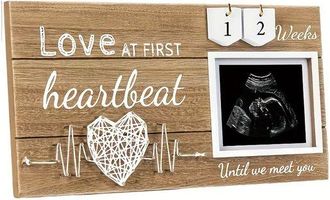 OEM Marco De Fotos Para Ecograf&iacute;a Con Cuenta Atr&aacute;s De Semanas De Embarazo - 30 X 15 X 0,9 Cm Regalo De Felicitaci&oacute;n Para Futuros Padres