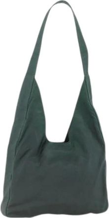 Prada Pre-owned Shoulder Bags, female, Green, Size: ONE SIZE Pre-owned Vintage Nylon Shoulder Bag