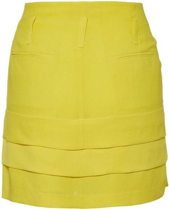 Balenciaga silk mini skirt - Yellow