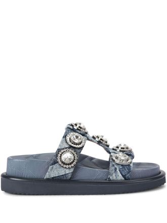 Kurt Geiger Orson denim sandalen - Blauw
