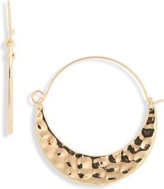 Natasha Hammered Hoop Earrings in Gold at Nordstrom Rack