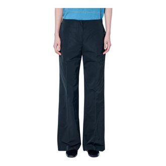 Jil Sander Dames, Broeken, Zwart, Maat: XS Leer