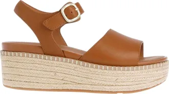 FitFlop Dames/Dames Eloise Espadrille Leren Sleehakken (Tan)