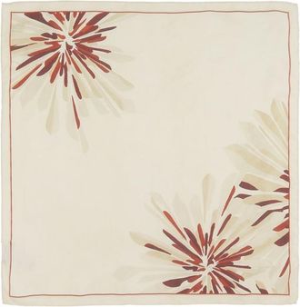 Brunello Cucinelli Beige Floral Scarf