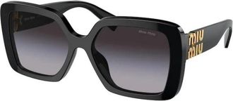 Miu Miu MU 10Ys Zonnebrillen - Dames - Zonnebrillen - Zwart - 56 MM - Accessoires