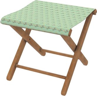 Vent de Boh&egrave;me Taburete plegable de haya y tela outdoor dise&ntilde;o vintage laguna