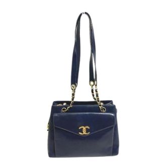 Chanel Pre-owned Shoulder Bags, female, Blue, Size: ONE SIZE Pre-owned Vintage Shoulder Bag