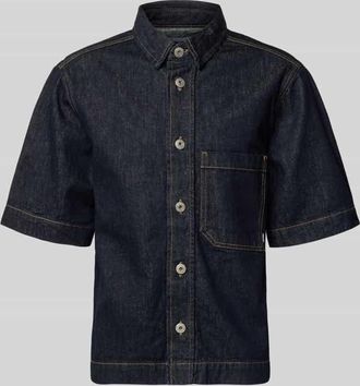 Review Regular Fit Jeanshemd mit Brusttasche in Dunkelblau, Gr&ouml;&szlig;e XXL